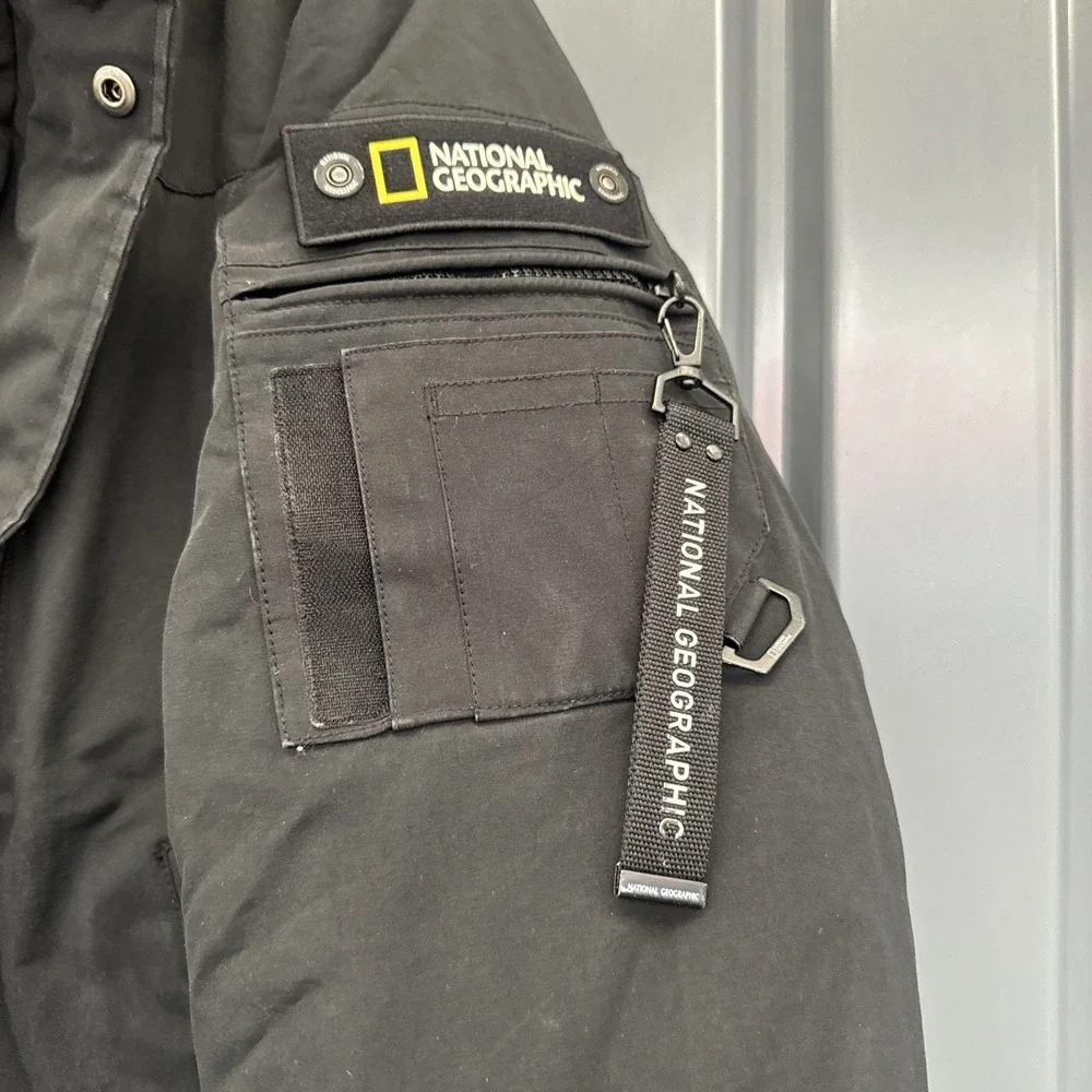 National Geographic Utility Jacket, Black, Mid Length, US Men's XXL